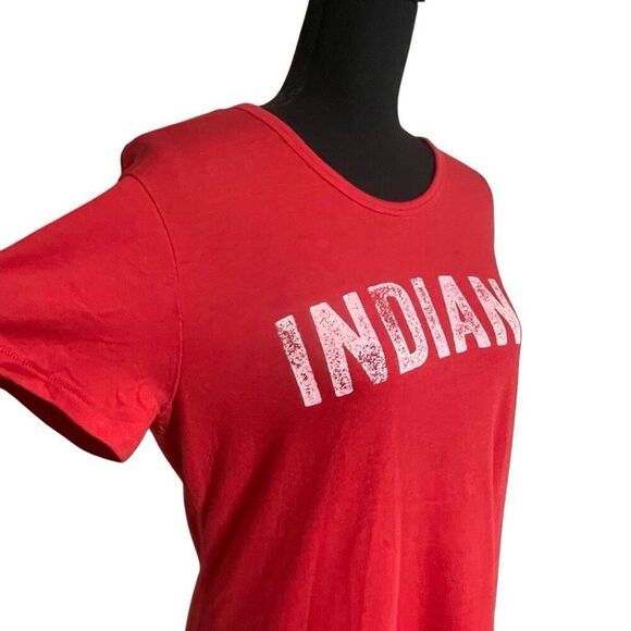 Red and White Fitted Indiana Tee - Picture 2 of 6